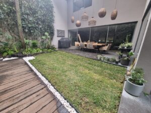 jardín en residencial